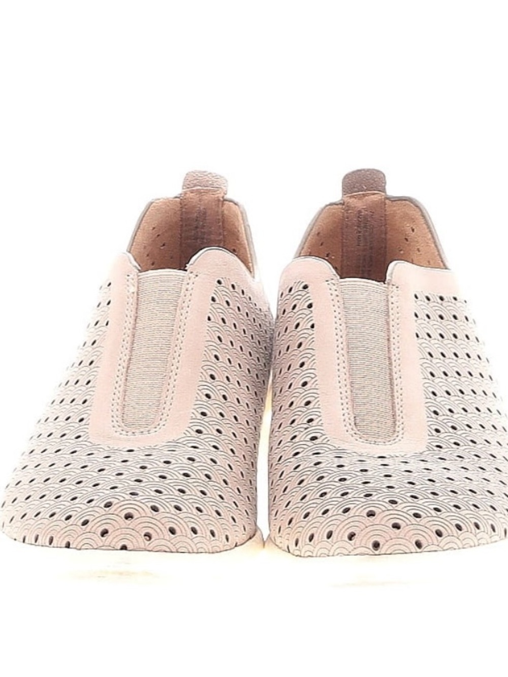 Comfortiva Perforated Slip-On Sneakers in Pale Pink